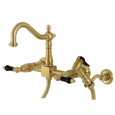 A large image of the Kingston Brass KS126.PKLBS Brushed Brass