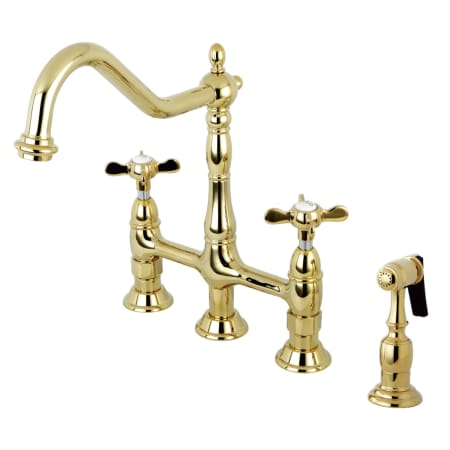 A large image of the Kingston Brass KS127.BEXBS Polished Brass