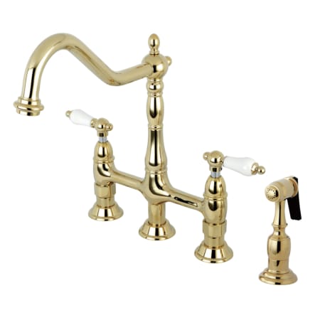 A large image of the Kingston Brass KS127.PLBS Polished Brass