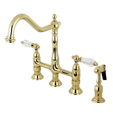 A large image of the Kingston Brass KS127.WLLBS Polished Brass