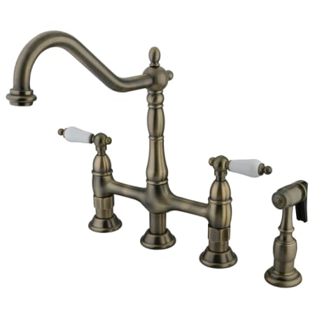 Kingston Brass Heritage Double Handle Kitchen Faucet Kingston Brass Heritage Double Handle Kitchen Faucet