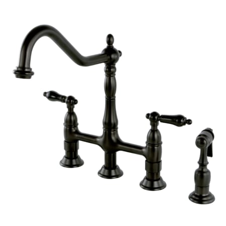 A large image of the Kingston Brass KS127.PKLBS Oil Rubbed Bronze