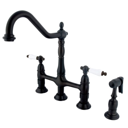 A large image of the Kingston Brass KS127.PLBS Oil Rubbed Bronze