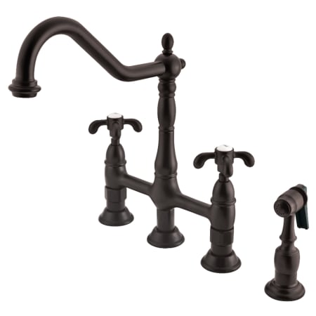 A large image of the Kingston Brass KS127.TXBS Oil Rubbed Bronze