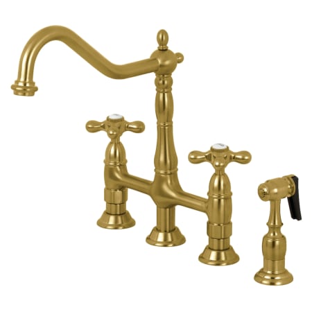 A large image of the Kingston Brass KS127.AXBS Brushed Brass