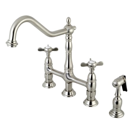 A large image of the Kingston Brass KS127.BEXBS Brushed Nickel