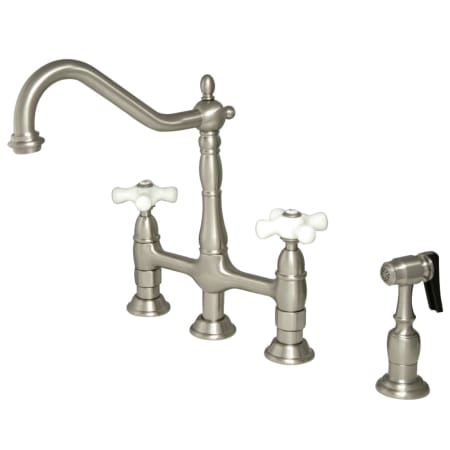 A large image of the Kingston Brass KS127.PXBS Brushed Nickel