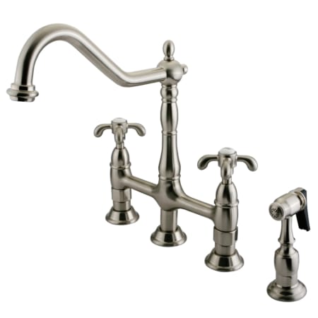 A large image of the Kingston Brass KS127.TXBS Brushed Nickel