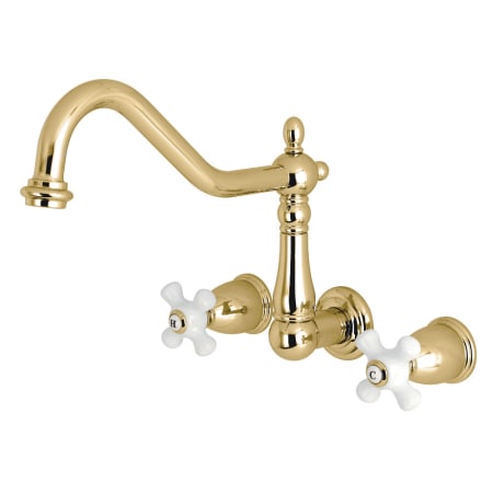 A large image of the Kingston Brass KS128.PX Polished Brass