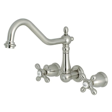 A large image of the Kingston Brass KS128.AX Brushed Nickel