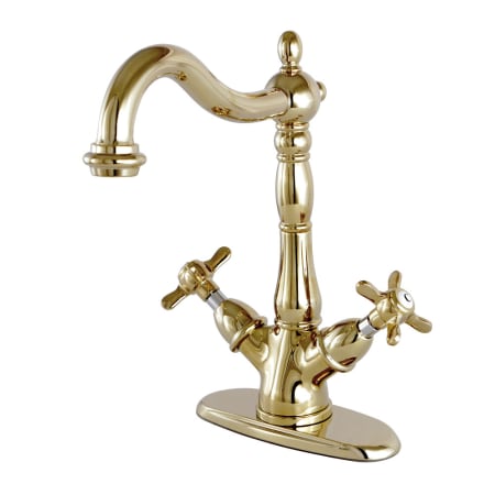 A large image of the Kingston Brass KS149BEX Polished Brass