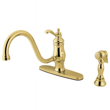 A large image of the Kingston Brass KS157.TLBS Polished Brass