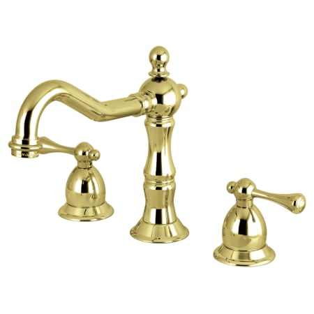 A large image of the Kingston Brass KS197.BL Polished Brass