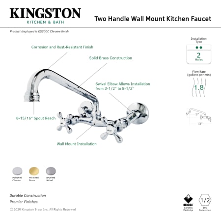 A large image of the Kingston Brass KS200 Alternate Image