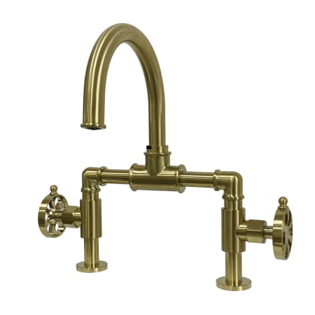 A large image of the Kingston Brass KS217.RX Brushed Brass