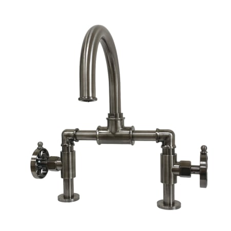 A large image of the Kingston Brass KS217.RX Black Stainless