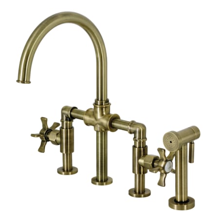 A large image of the Kingston Brass KS233.NX Antique Brass
