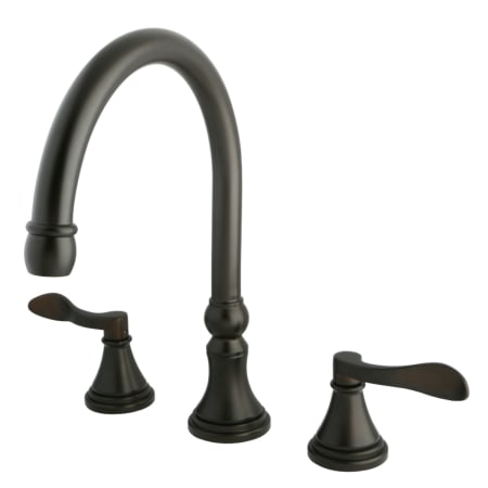 A large image of the Kingston Brass KS234.DFL Oil Rubbed Bronze