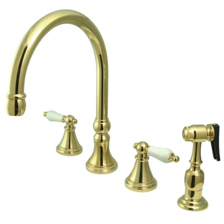 A large image of the Kingston Brass KS279.PLBS Polished Brass