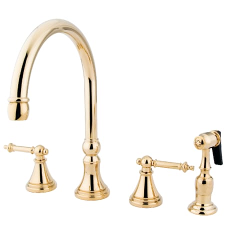 A large image of the Kingston Brass KS279.TLBS Polished Brass