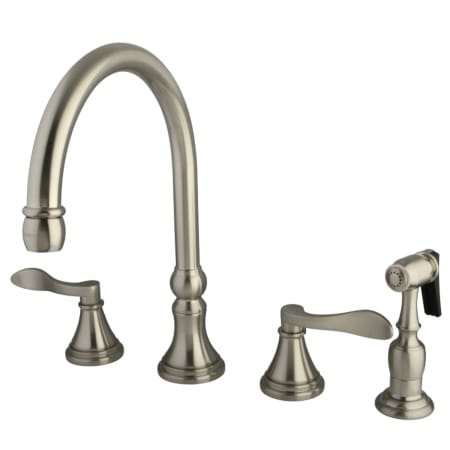A large image of the Kingston Brass KS279.DFLBS Brushed Nickel
