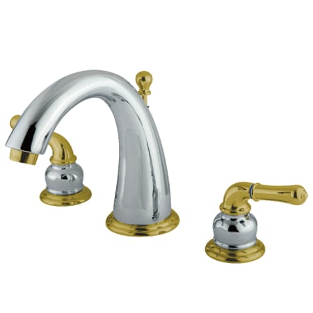 A large image of the Kingston Brass KS296 Polished Chrome/Polished Brass