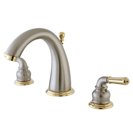 A large image of the Kingston Brass KS296 Brushed Nickel/Polished Brass