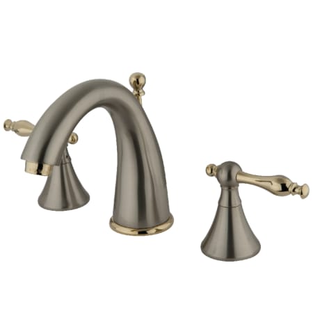 A large image of the Kingston Brass KS297.NL Brushed Nickel/Polished Brass