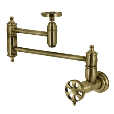 A large image of the Kingston Brass KS310.RX Antique Brass