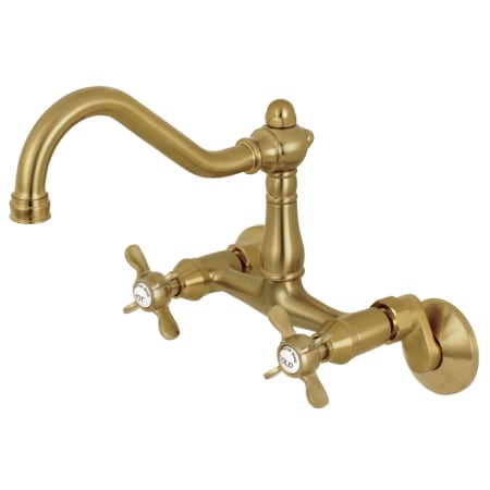 A large image of the Kingston Brass KS322.BEX Brushed Brass