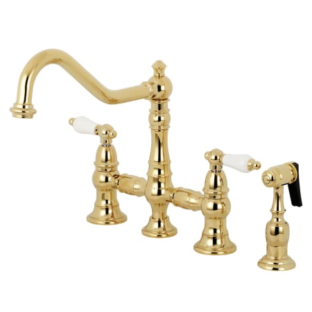 A large image of the Kingston Brass KS327.PLBS Polished Brass