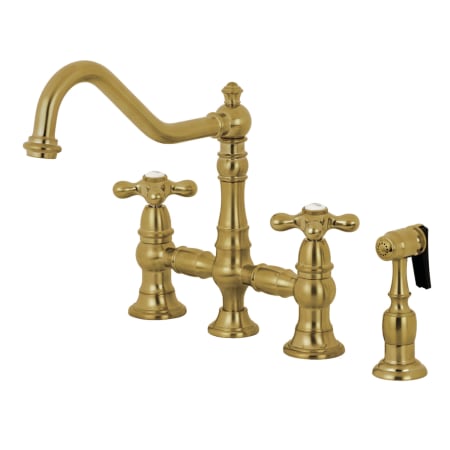 A large image of the Kingston Brass KS327.AXBS Brushed Brass
