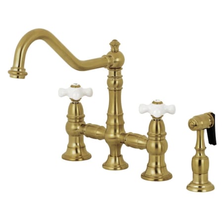 A large image of the Kingston Brass KS327.PXBS Brushed Brass