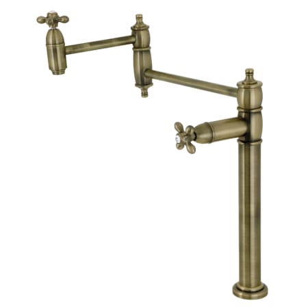 A large image of the Kingston Brass KS370.AX Antique Brass