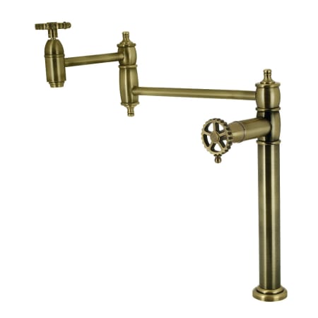 A large image of the Kingston Brass KS370.CG Antique Brass