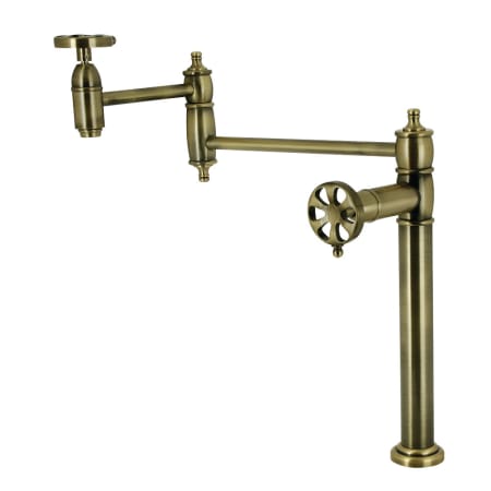 A large image of the Kingston Brass KS370.RX Antique Brass