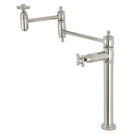 A large image of the Kingston Brass KS370.AX Polished Nickel