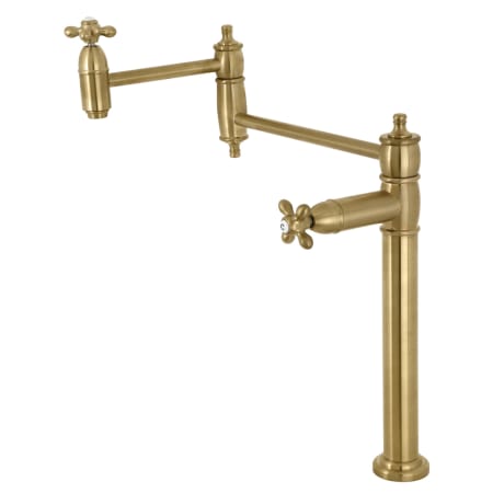 A large image of the Kingston Brass KS370.AX Brushed Brass