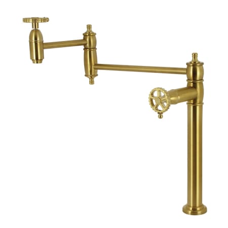 A large image of the Kingston Brass KS370.CG Brushed Brass