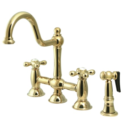 A large image of the Kingston Brass KS379.AXBS Polished Brass