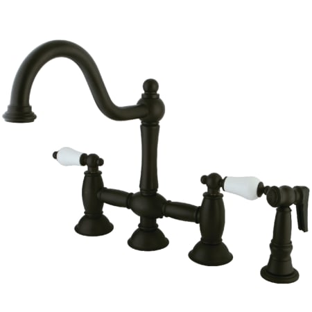 A large image of the Kingston Brass KS379.PLBS Oil Rubbed Bronze