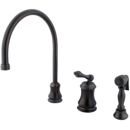 A large image of the Kingston Brass KS381.ALBS Oil Rubbed Bronze
