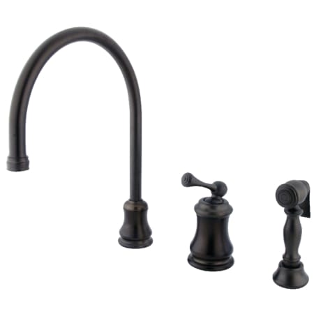 A large image of the Kingston Brass KS381.BLBS Oil Rubbed Bronze
