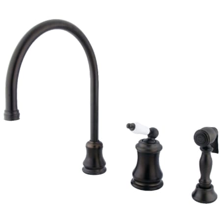 A large image of the Kingston Brass KS381.PLBS Oil Rubbed Bronze