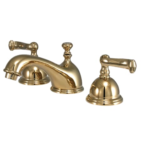 A large image of the Kingston Brass KS396.FL Polished Brass