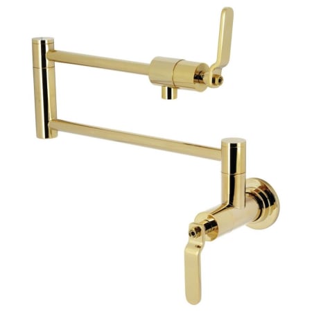 A large image of the Kingston Brass KS410KL Polished Brass