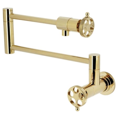 A large image of the Kingston Brass KS410.RKX Polished Brass