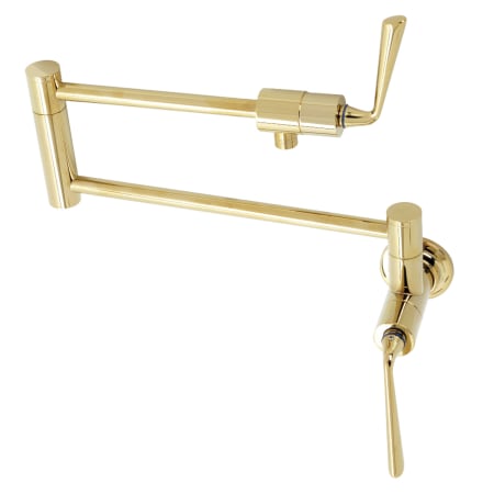 A large image of the Kingston Brass KS410.ZL Polished Brass