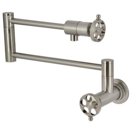 A large image of the Kingston Brass KS410.RKZ Brushed Nickel