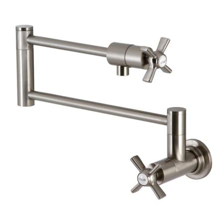 A large image of the Kingston Brass KS410.ZX Brushed Nickel
